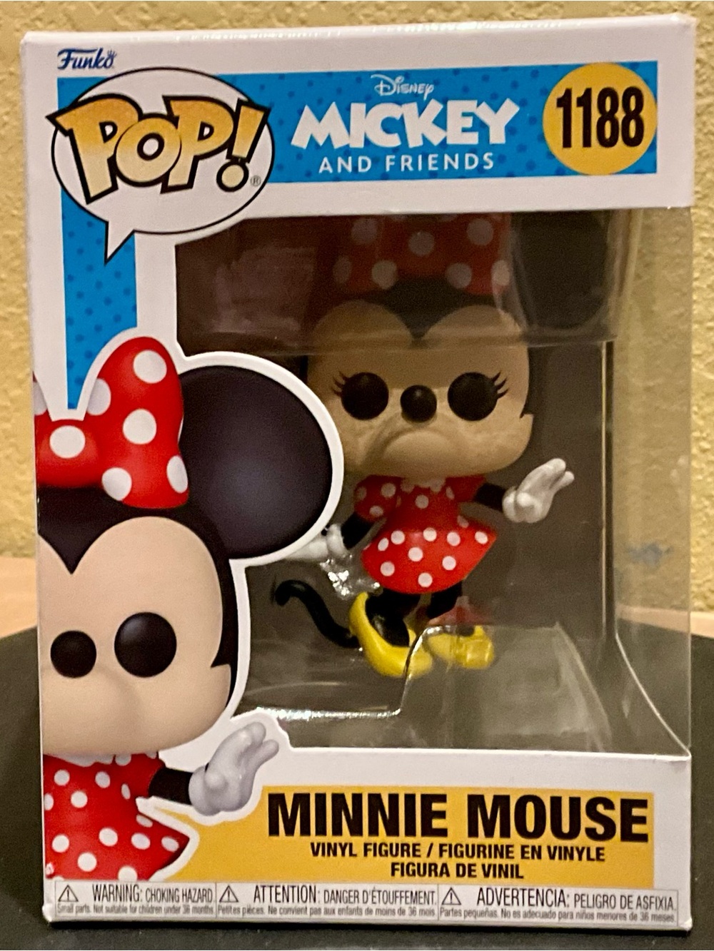 FUNKO POP DISNEY MINNIE MOUSE #1188 (NIB) WITH POP PROTECTOR.